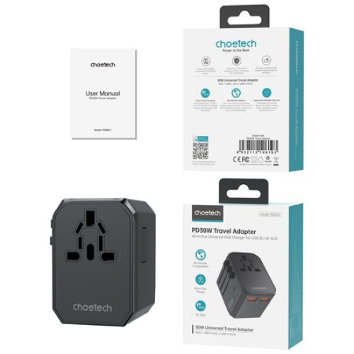 Chotech PD30W C+2A Travel Wall Charger (6)