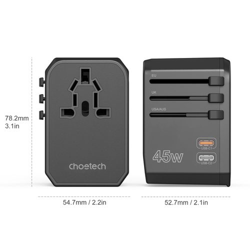 Chotech PD45W 2C+2A Travel Wall Charger (11)